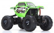 Losi Micro Rock Crawler s karoserií v zelené barvě.