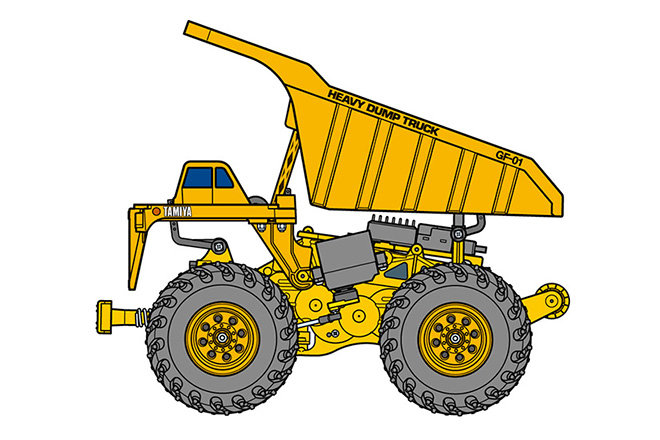 Tamiya Heavy Dump Truck GF-01 chassis (58622)