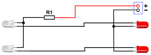 LED světla v RC autě