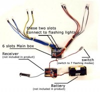 Světelný modul Yeah Racing Dark Drifter LK-0002 - schema